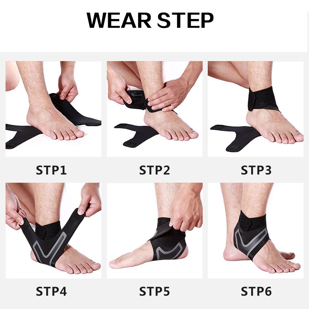 1 Pair Ankle Brace Gym Elastic Ankle Support Wraps
