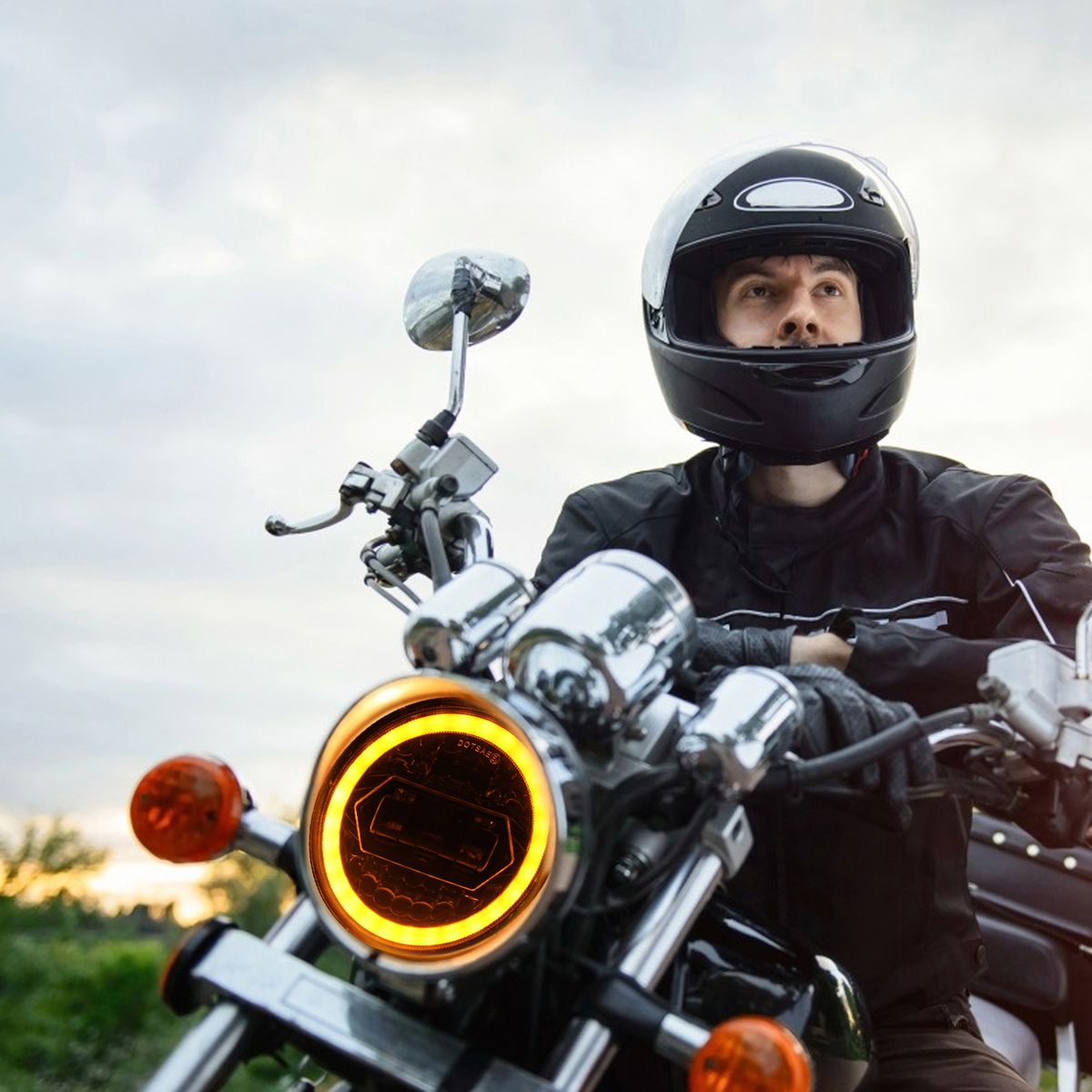 1PCS Motorcycle LED Headlight 5.75in 6000K 20000LM