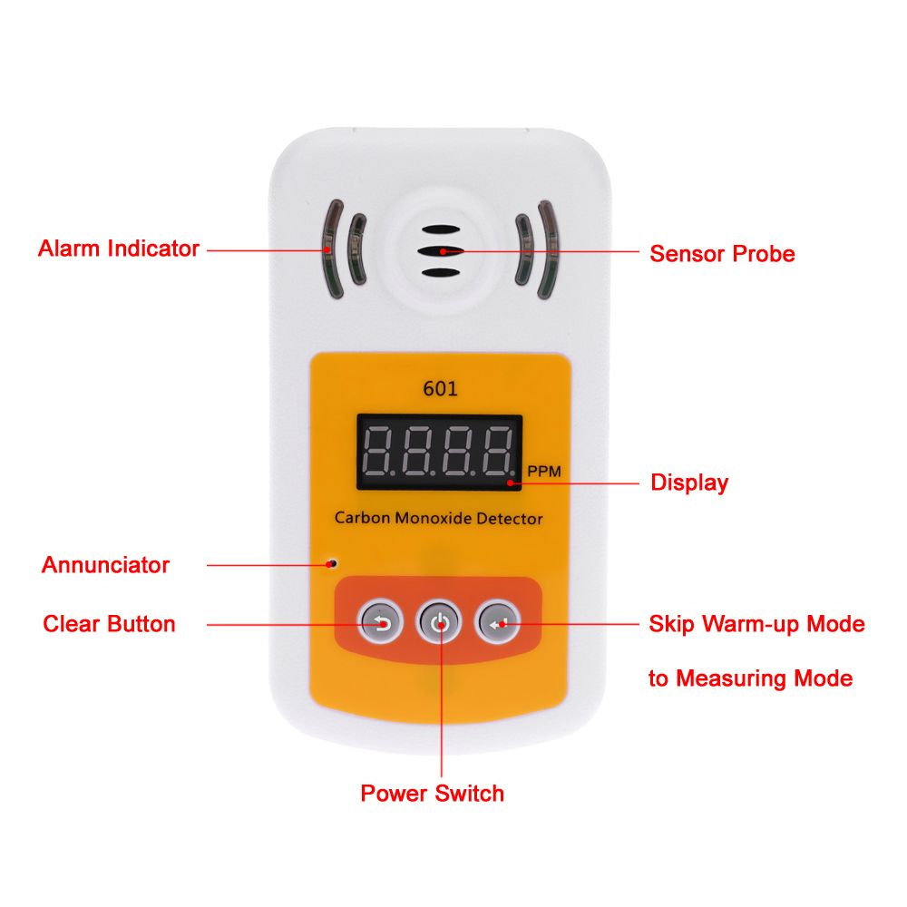 Portable Mini Carbon Monoxide Detector CO Gas Meter With