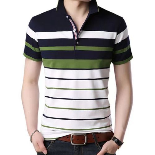 2 Pieces (Green+Yellow)=6599 Men's T-shirt M-5XL Large Size Shirt Clothes POLO