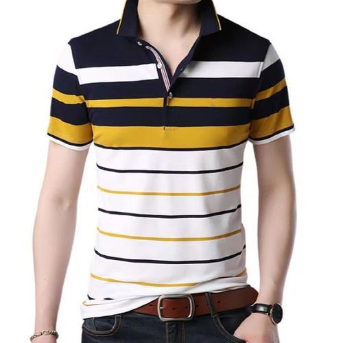 2 Pieces (Green+Yellow)=6599 Men's T-shirt M-5XL Large Size Shirt Clothes POLO