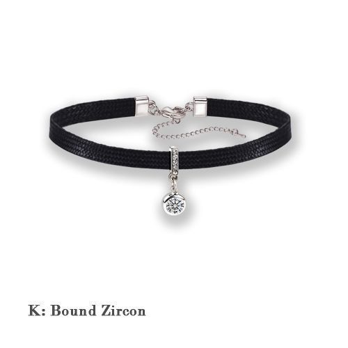 Ladies Necklace Black Neckband Clavicle Chain Women's Personality Choker K