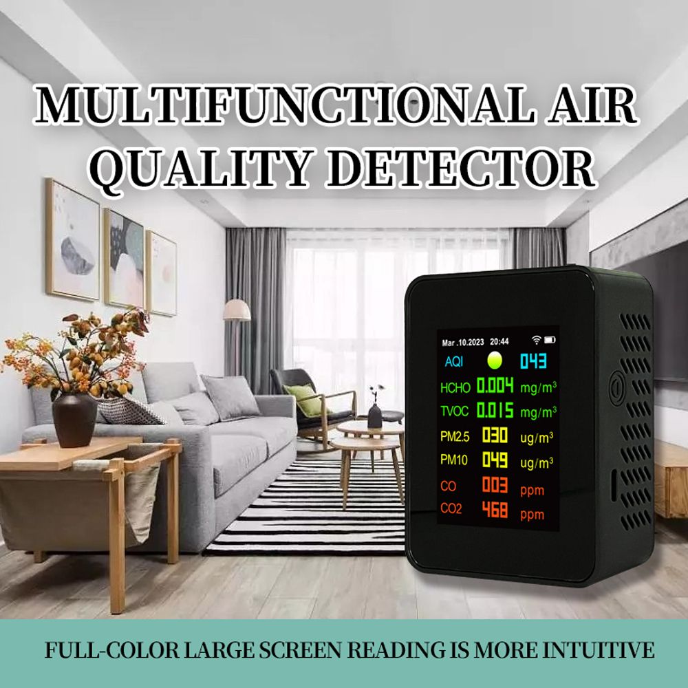 Tuya Wifi Portable Air Quality Meter 7in1 PM2.5 PM10