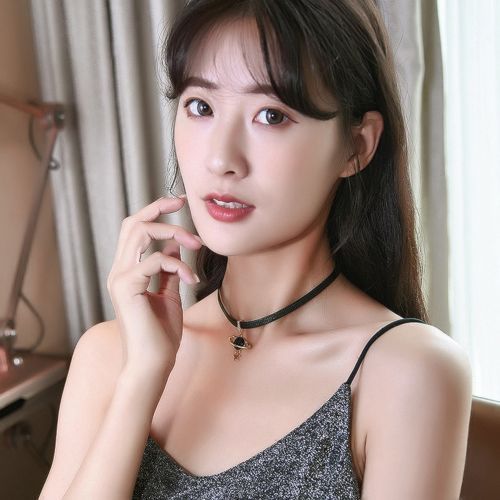 Ladies Necklace Black Neckband Clavicle Chain Women's Personality Choker I