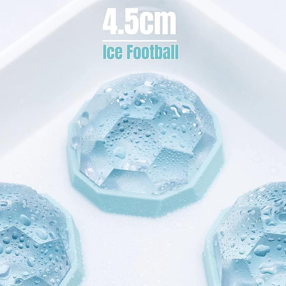 Ice-Cube Tray with Lid, New Football Ice Ball Maker, Easy to Release Sphere Ice-Cube Mould,6 Ice Footballs for Whiskey