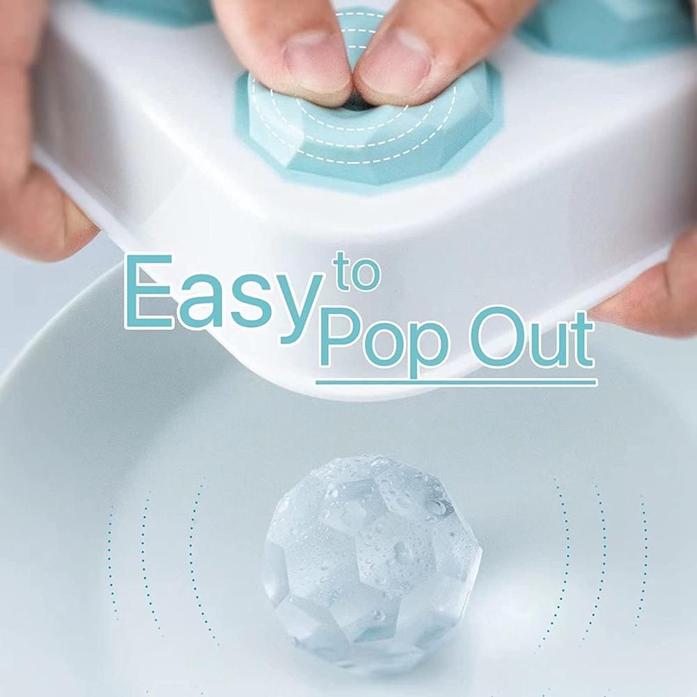 Ice-Cube Tray with Lid, New Football Ice Ball Maker, Easy to Release Sphere Ice-Cube Mould,6 Ice Footballs for Whiskey