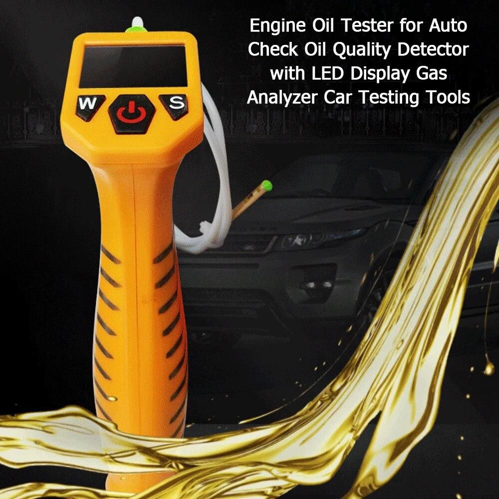Oil Quality Detector Engine Oil Tester for Auto Check LED Display Gas Analyzer Dies Detector Analyzer Engine Car Testing Tools