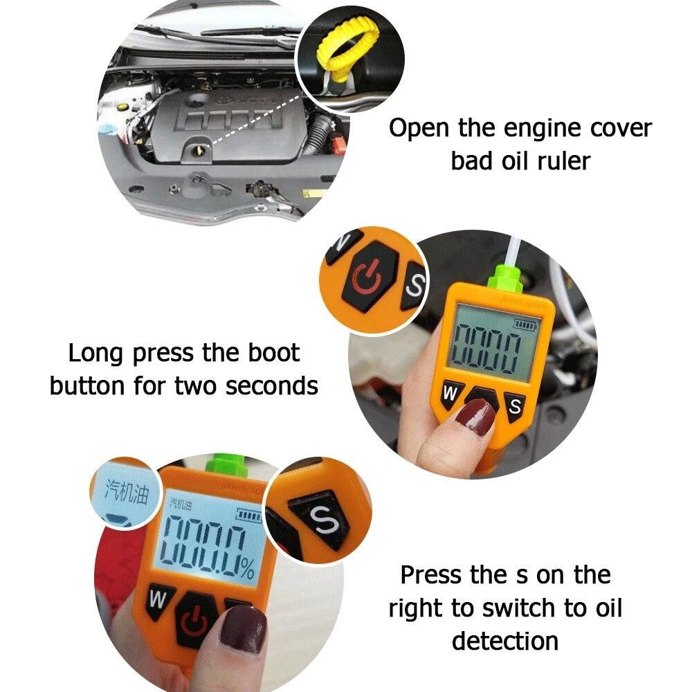 Oil Quality Detector Engine Oil Tester for Auto Check LED Display Gas Analyzer Dies Detector Analyzer Engine Car Testing Tools