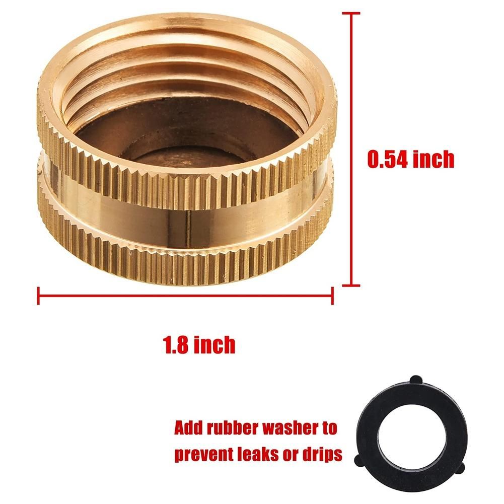 Garden Hose Female End Cap, Brass Spigot Cap with Extra 12