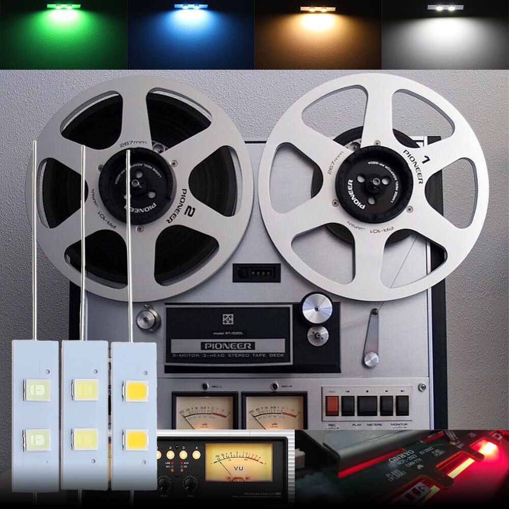 10x8V Led Axial VU Meter Lamp For ONKYO AKAI Cassette Player Pioneer Reel To Reel Tape Recorders