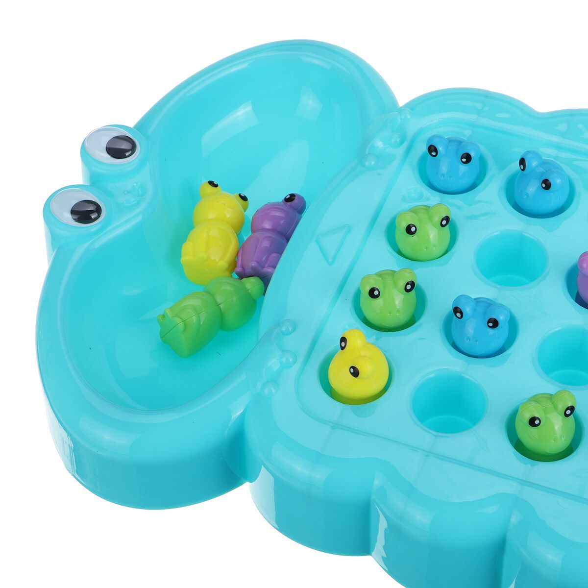 Baby Catch Frog Toy Frogs Eating Beans Toy Kids Puzzle Two-Player Desktop Game For Child Table Games Blue