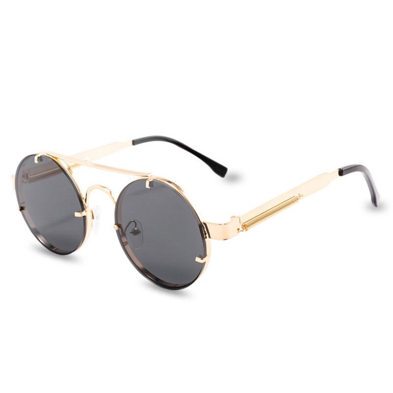 Round Steampunk Sunglasses Metal Punk Sun Glasses Vintage Sunglass UV400