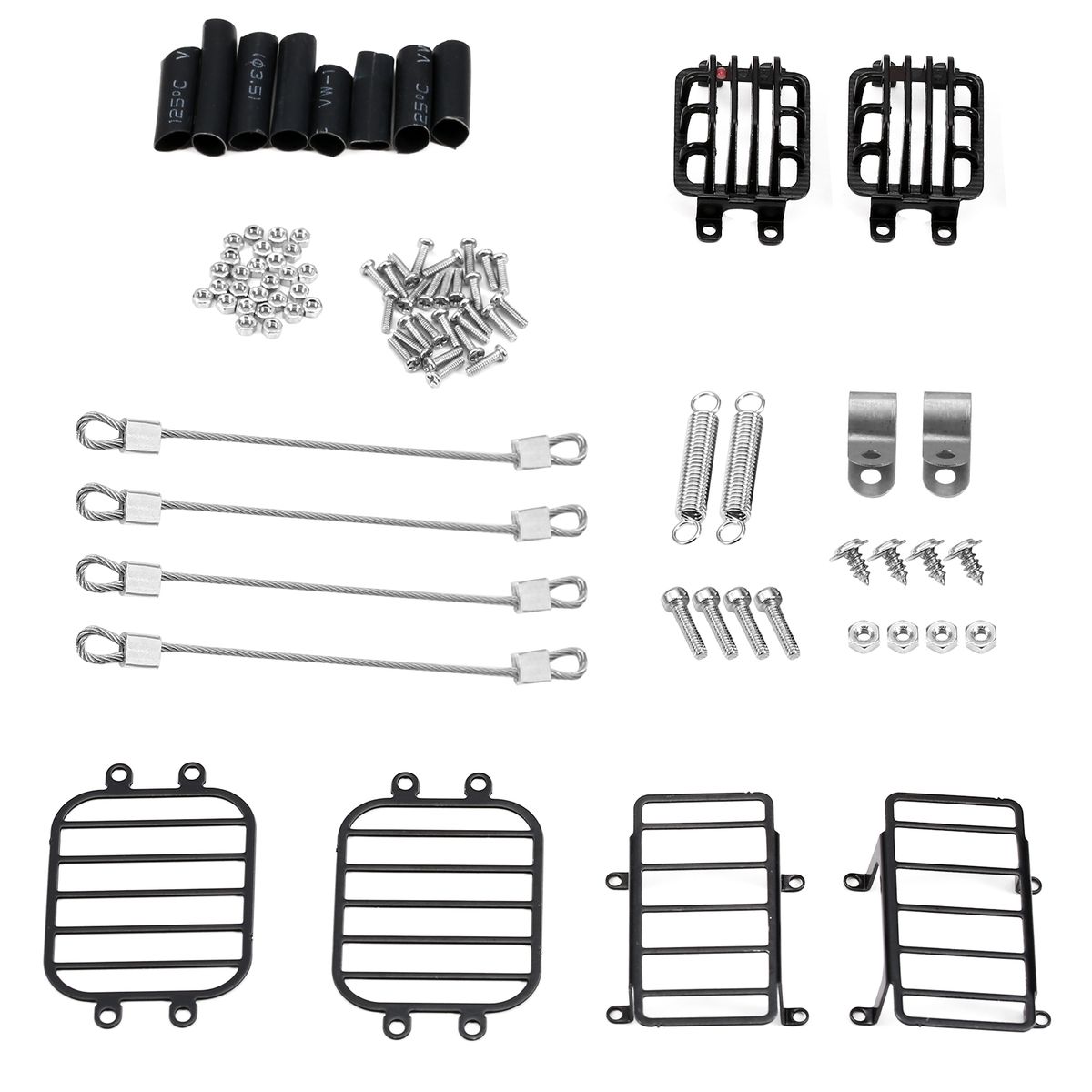 RC Car Steel Rope Metal Front Rear Light Cover Protective