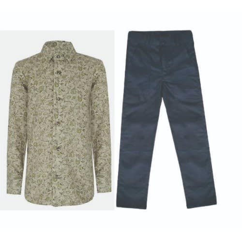 Baby Boy  Grayish Shirt and Black   Trousers