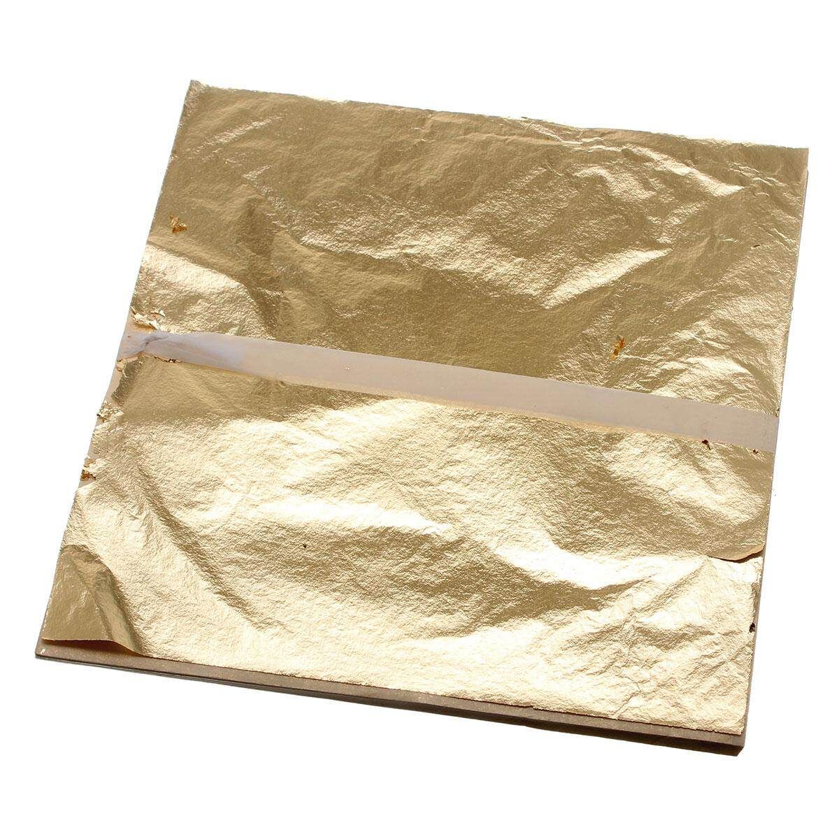 5pcs 1000 Gold Foil Gold Leaf Sheet Copper Leaf Sheet Transfer Leaf Sheet 16x16cm