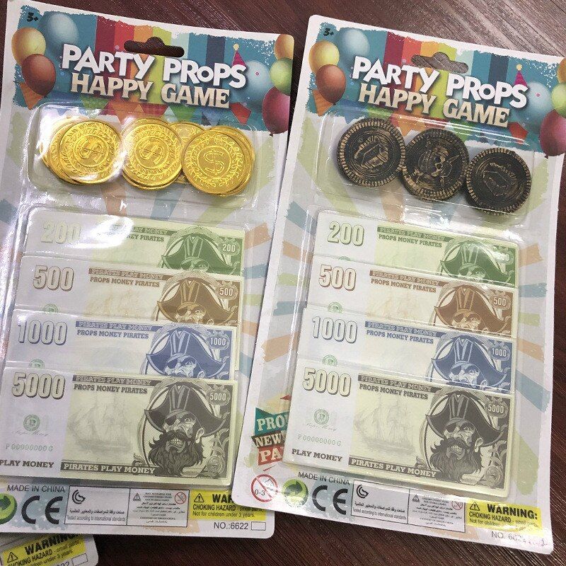 Halloween Pirate Money Banknotes Coin Game Chip Exchange