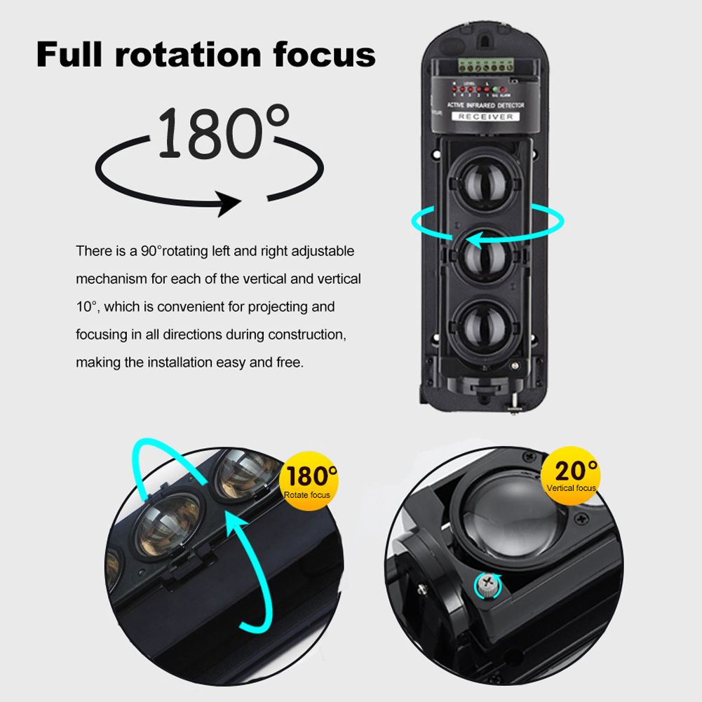 ABE-200 Three-Beam Infrared Detector Home Safety Protective