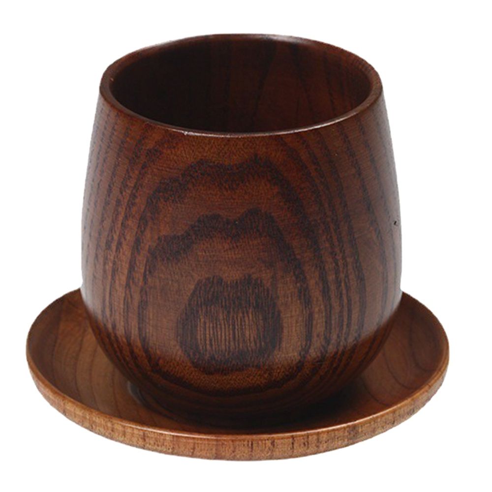 Japanese Style Log Cup Wooden Big Belly Cup Sake Solid Wood
