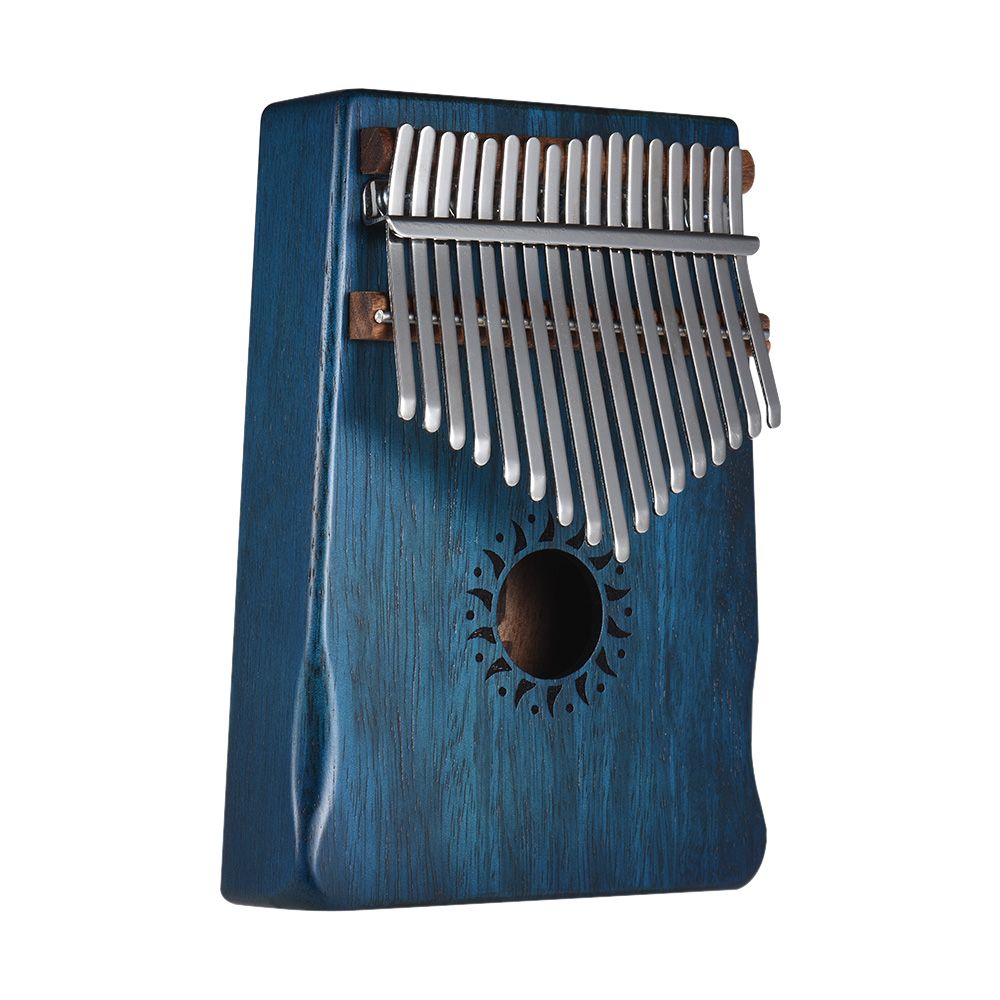 17-Key Portable Kalimba Mbira Thumb Piano Mahogany Solid