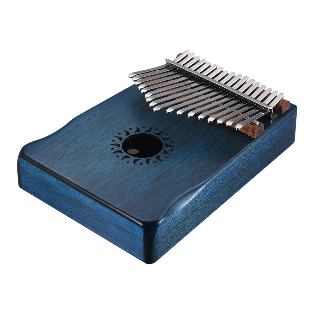 17-Key Portable Kalimba Mbira Thumb Piano Mahogany Solid