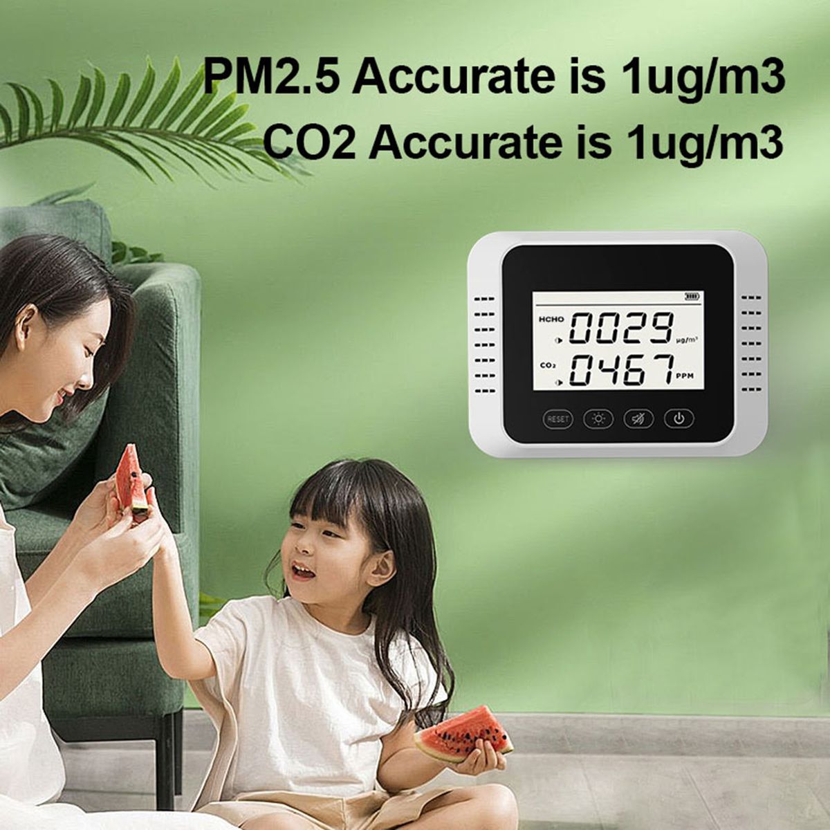 X7 Wall-mounted Air Quality Detector HCHO CO2 Accurate