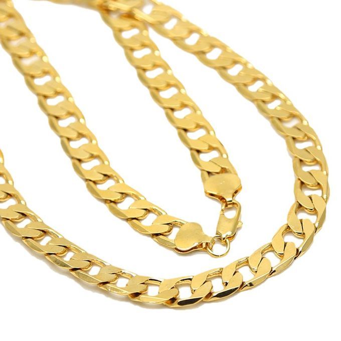 Men's Punk Stainless Steel Ne Kla E Hip-hop Hain Uban Brake Hain-gold-18in H 460*10mm