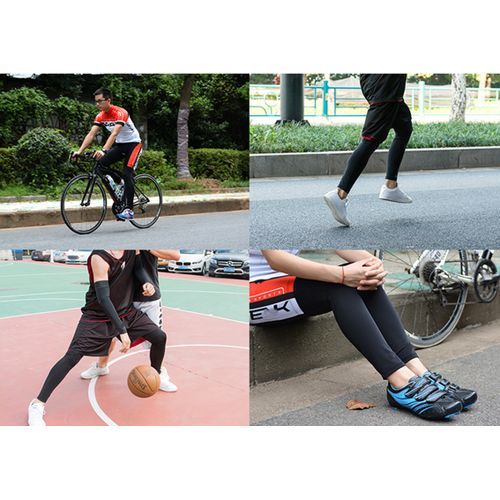 Arm Sleeves MTB Bicycle Sport Leggings Cycling Running Basketball Fitness Arm Leg Warmers Black
