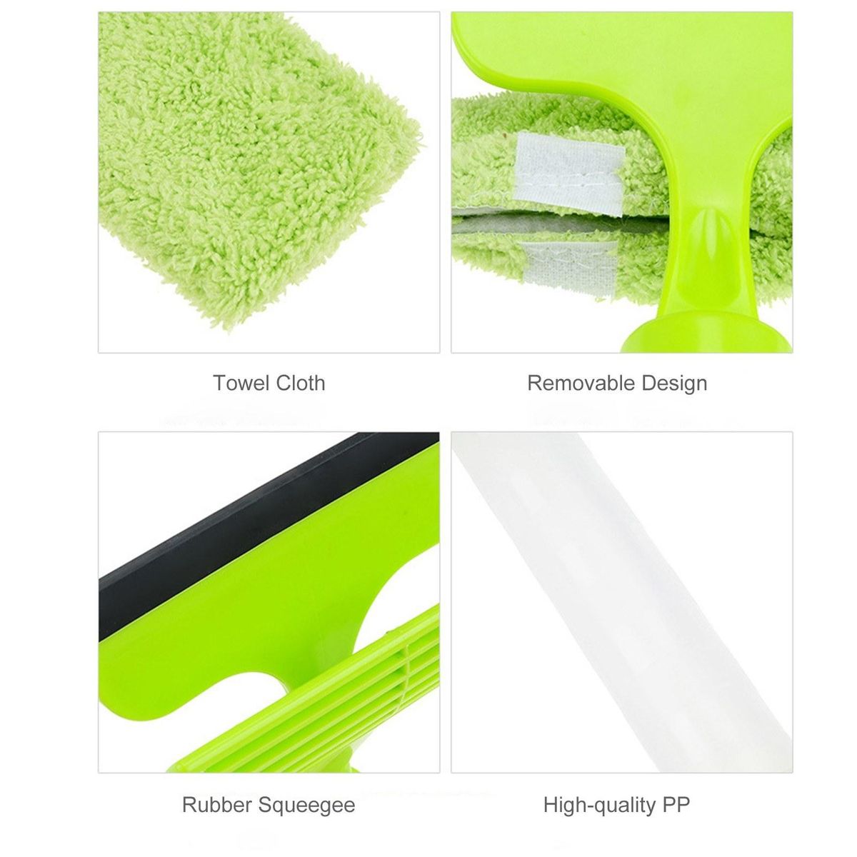 Window Squeegee Multi-Purpose Window Scrubber Double Sided Shower Squeegee with Water Spray Function for Shower Doors Bathroom Window and Car Windshield Glass