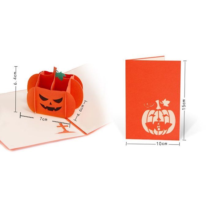 3D Angry Pumpkin   Up  Ard Birthday  Ard Greeting  Ard DIY Paper Raft  Ard-orange-Angry Pumpkin