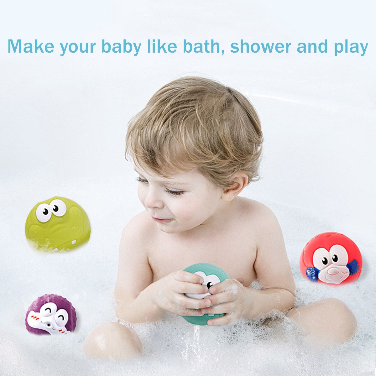 Bath Toys For 1-5 Year Old Boy Girls Gifts Swim Pool Bath Toys For Toddler 1-3 Bathtub Toys For Baby Boy Birthday Gifts For 1-4 Year Old Boys Girls, 5pcs Set