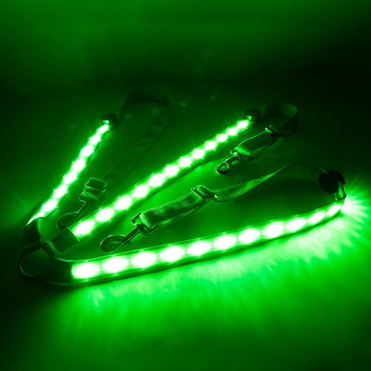 LED Horse Breastplate Collar - High Visibility Tack Green
