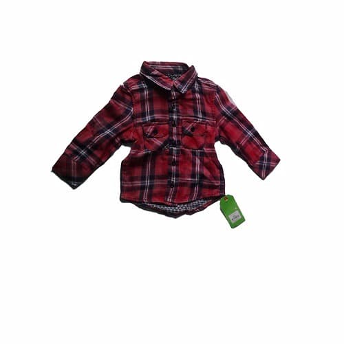 Boys Plaid Shirt - Red