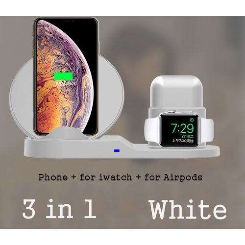 Qi Wireless Charger 3 In 1 For Xiaomi Mi 9 Mi9 For Apple Watch 4 Earpods Fast Charging Pad Dock For IPhone XR XS MAX S9