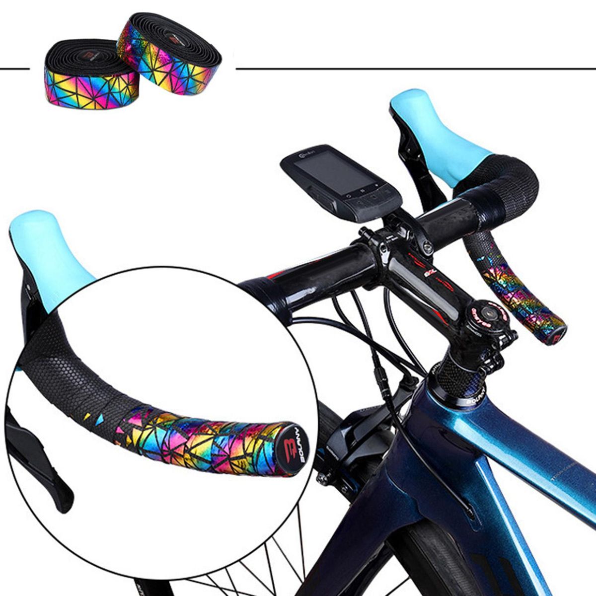 2Pcs Handlebar Wrap Durable Cool Handlebar Wrap Multicolor