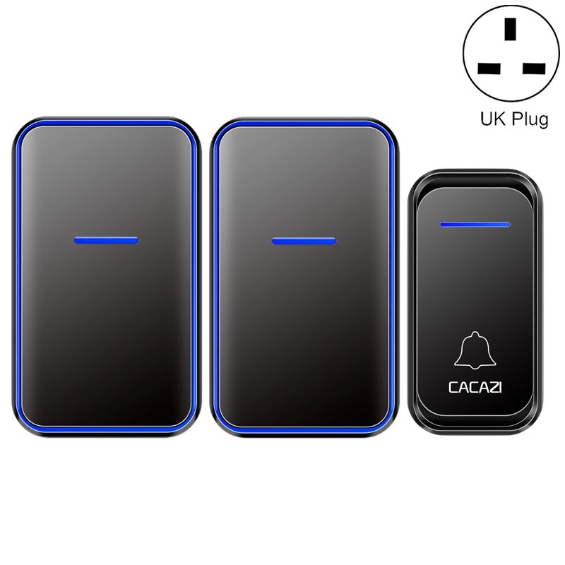 Wireless Remote Control Doorbell, Style:UK Plug
