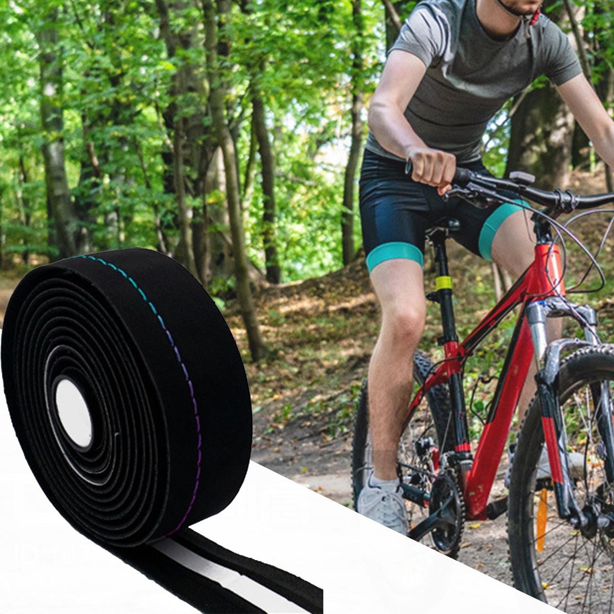 2Pcs Handlebar Strap Lightweight Handle Bar Wrap Tape Multicolor