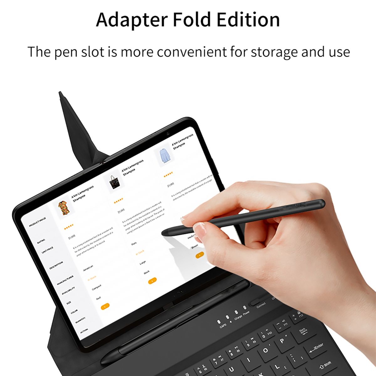 Keyboard Leather Case For Google Pixel Fold