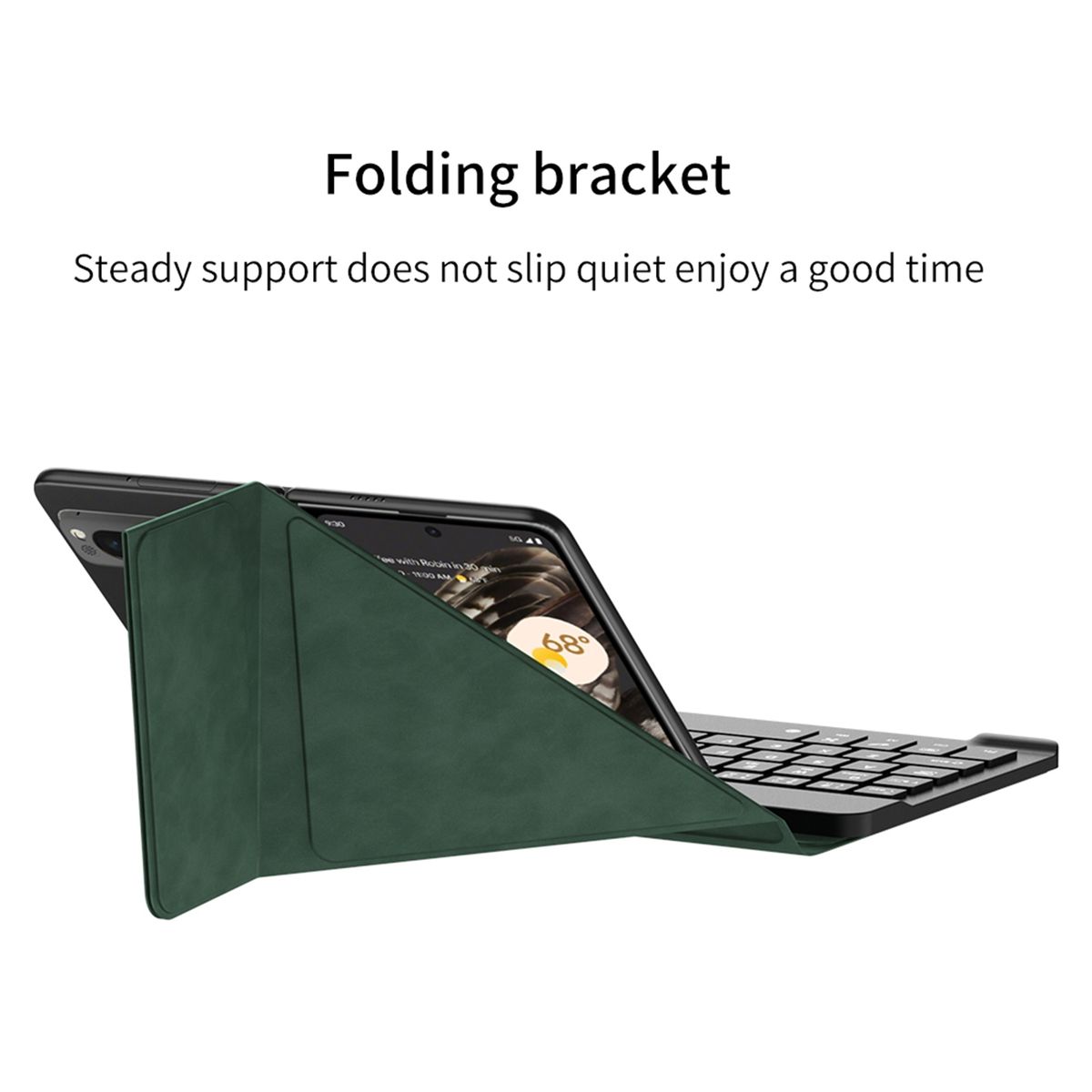Keyboard Leather Case For Google Pixel Fold