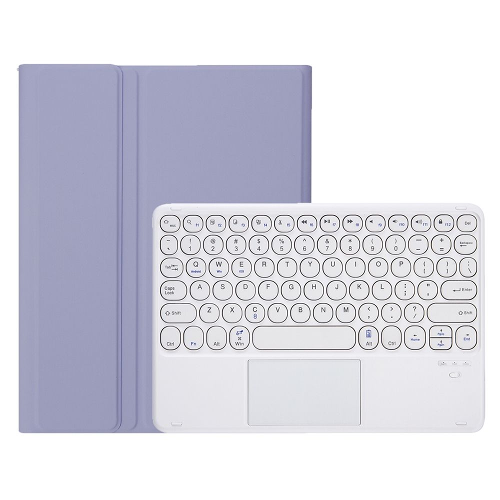 Bluetooth Keyboard Leather Case For Samsung Galaxy Tab S6 Lite 10.4 Inch SM-P610 / SM-P615(Purple)