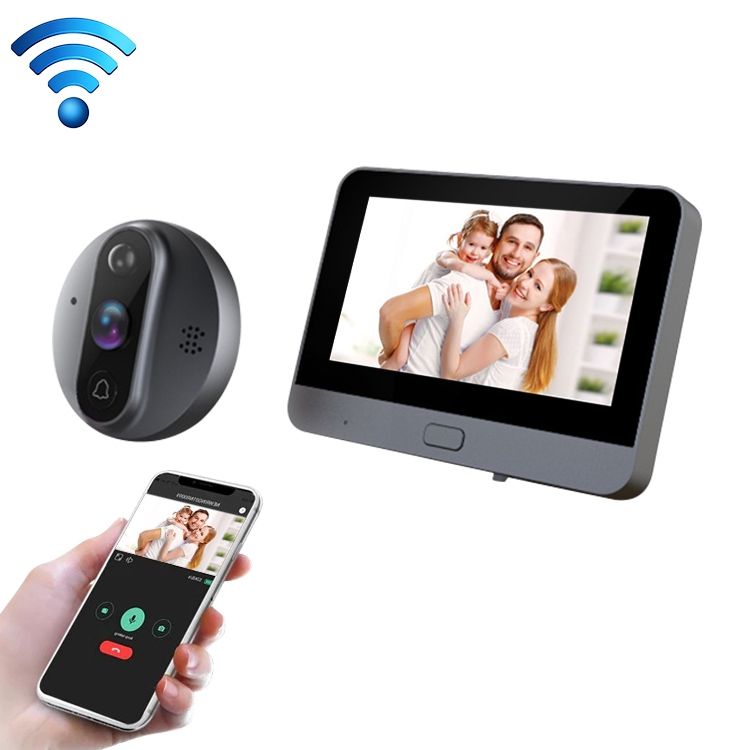 R9 R9 WiFi Smart Video Visual Electronic Peephole Doorbell