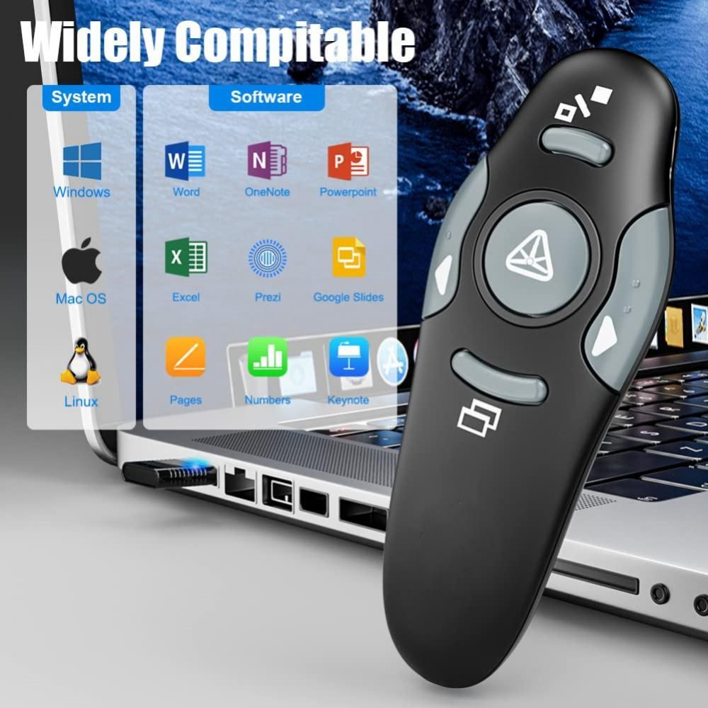 Usb Powerpoint Remote Clicker 2.4ghz Rf Presenter Pen Projection Remote Control Page Turning Control Flip Ppt Wireless Teaching