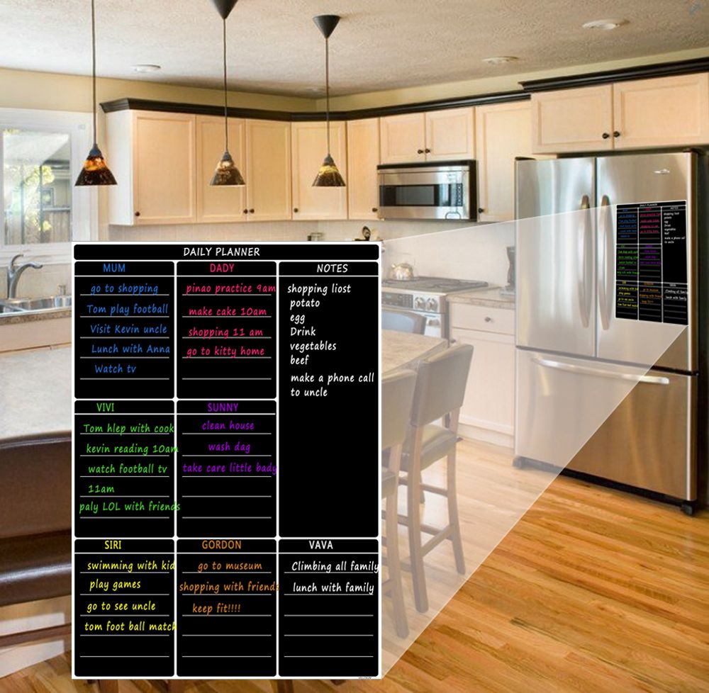 A3 Magnetic Dry Erase Whiteboard Sheet Kitchen Fri
