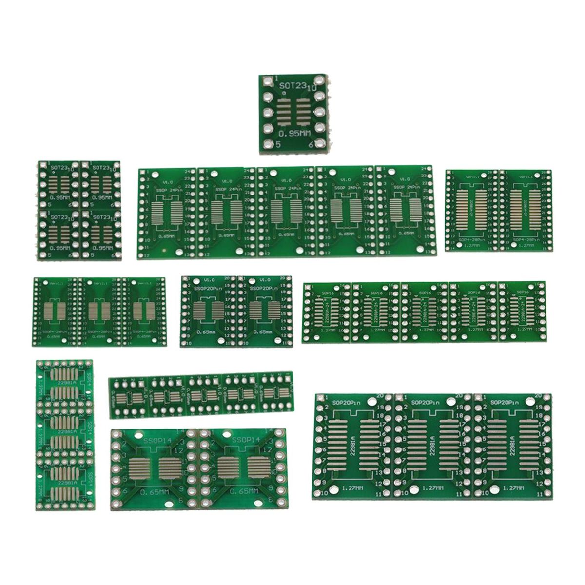 Set Of 35 SOP  TSSOP SOT23 DIP Adapter PCB Socket