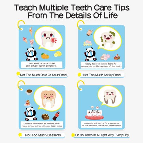 Kids Good Habits : Protect Teeth Game- 18 Flash Cards With Tooth Brush Toy