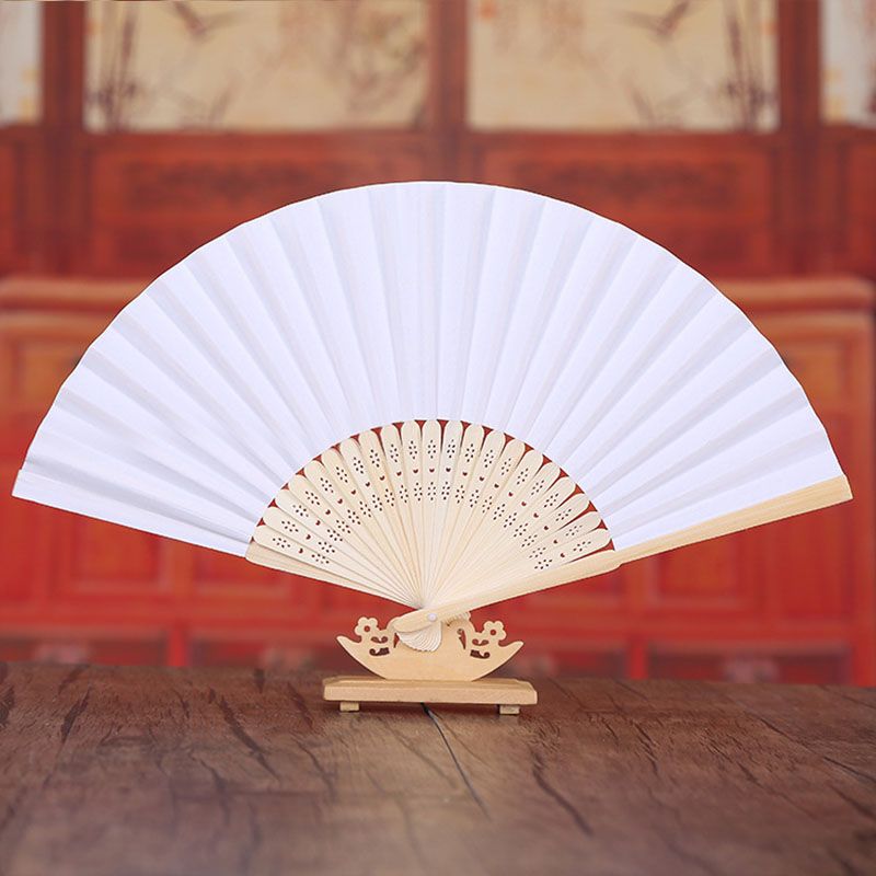 Fans Ladies Decoration Baby Gift Bamboo Birthday DIY Chinese Folding Party Wedding Paper Shower Favor Hand