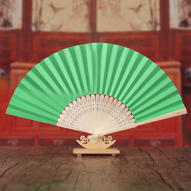 Birthday Bamboo Hand Gift Folding Decoration Wedding Fans Ladies DIY Shower Party Chinese Paper Favor Baby