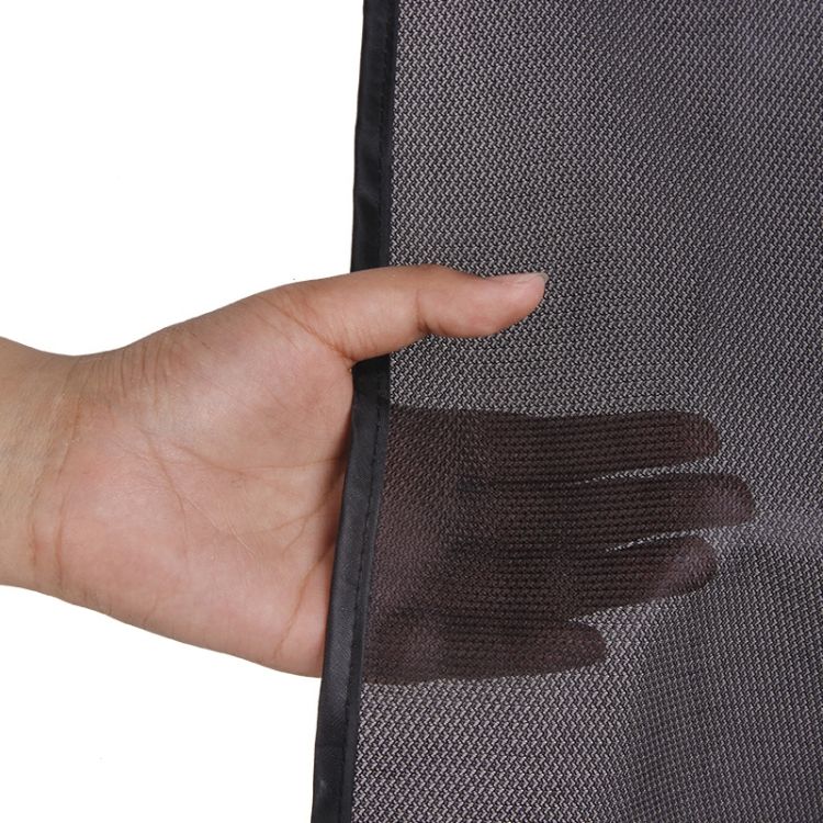 4 PCS Net Yarn Magnetic Suction Type Car Sunshade Curtain Thick Front Row Arc