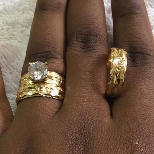 Italian Wedding Ring Sets -Gold