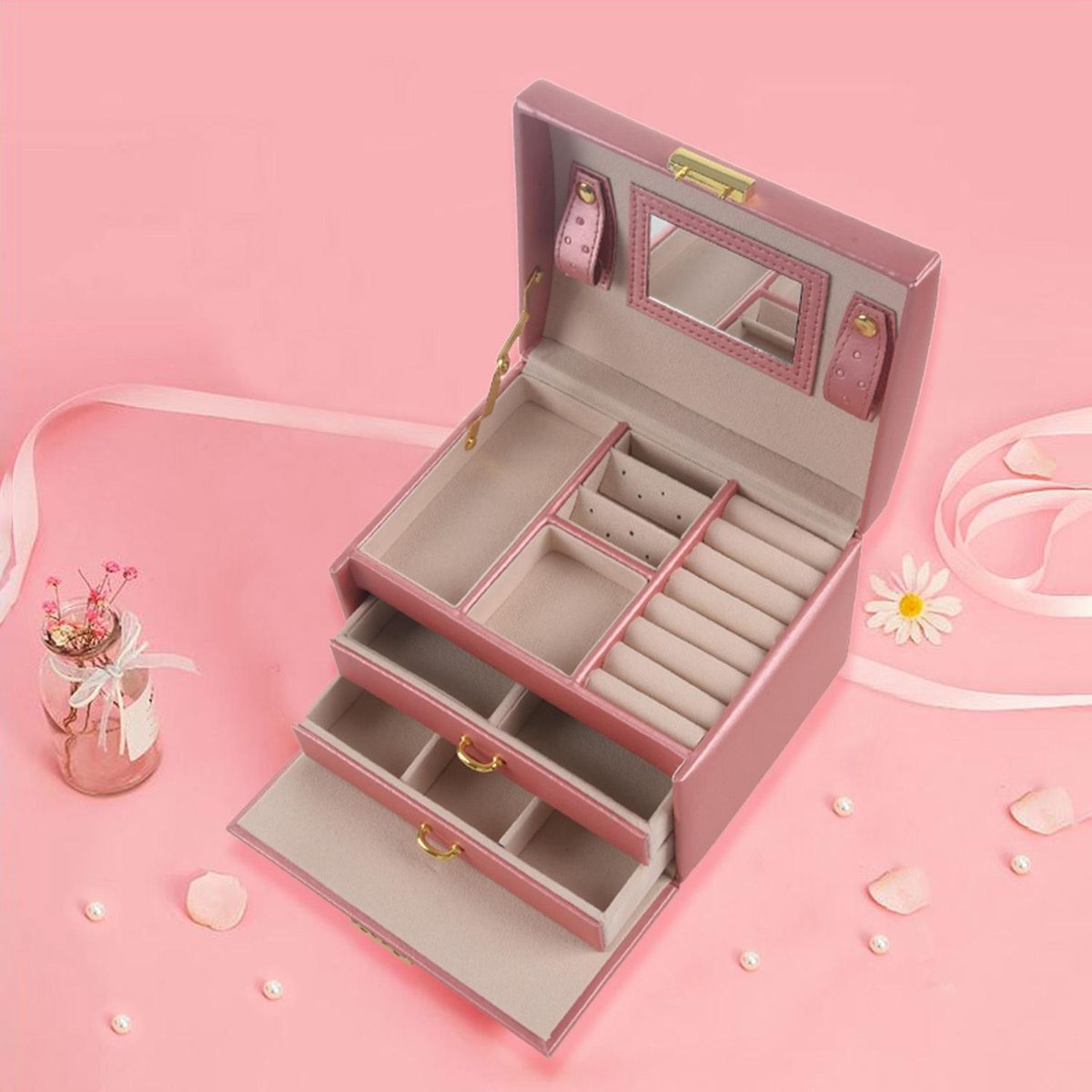 Jewelry Box Jewelry Exquisite Cosmetic Case Storage Box Cont