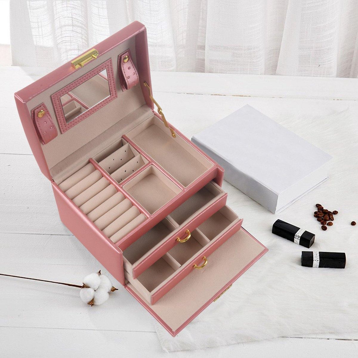Jewelry Box Jewelry Exquisite Cosmetic Case Storage Box Cont